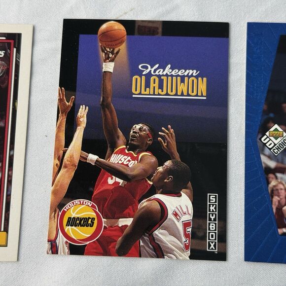 Hakeem Olajuwon 12 Card Lot NM Fleer ‘89 All Stars Sticker 1998 UD Starquest - Picture 11 of 13